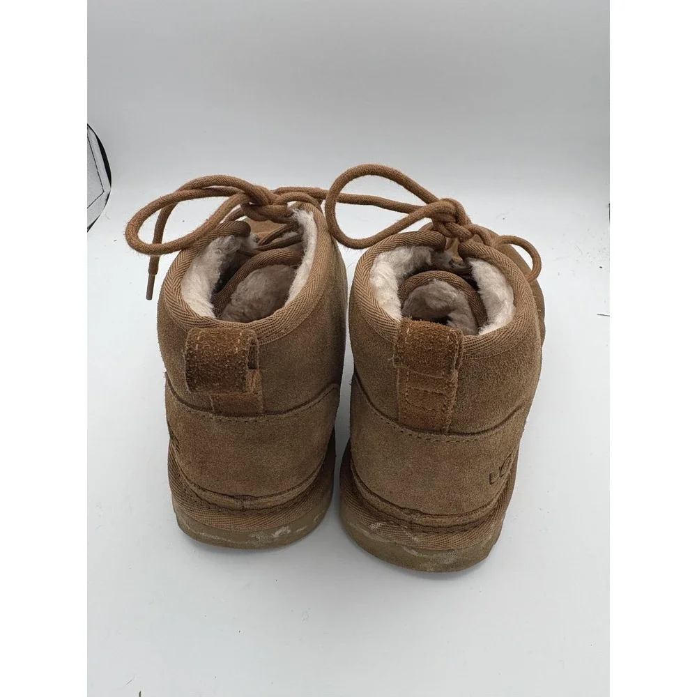 UGG Boots Mens Size 7 Brown Suede Chukka Shearling Lined Ankle Winter Warm